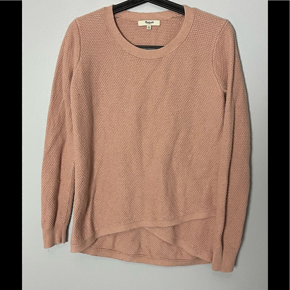 Madewell Waffle Knit Pullover Crewneck Sweater Womens XS